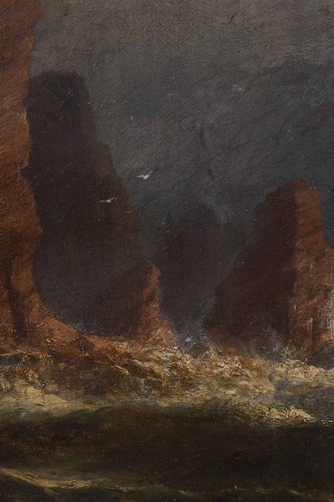Franz Hünten | Capsizing sailing ship in rough seas | MutualArt