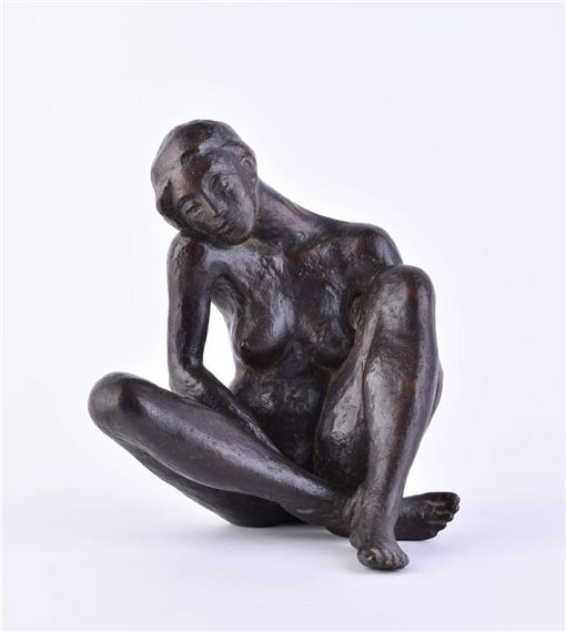 Seated female nude by Stefan Reichmann