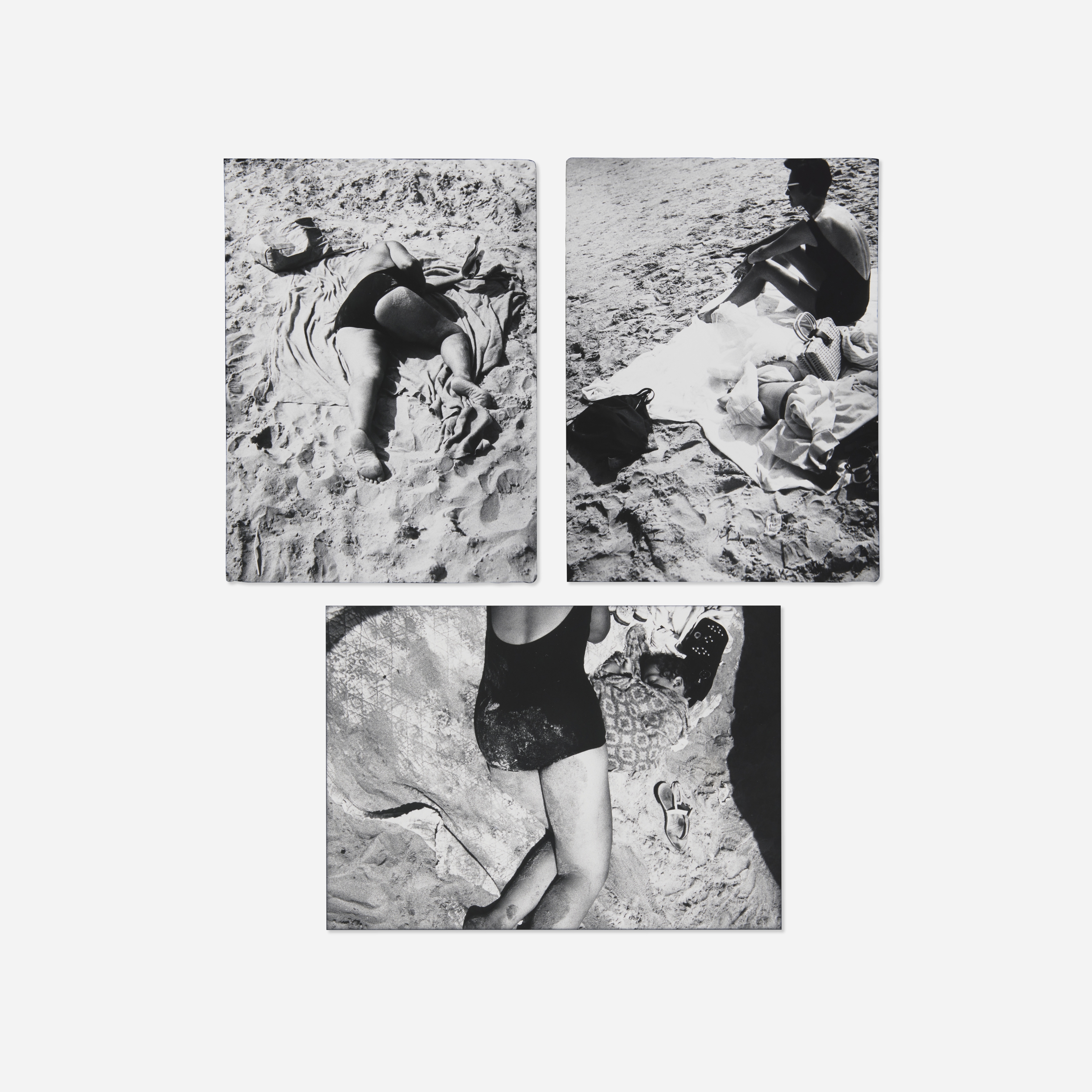 Artwork by Ray Metzker, Untitled (two works from the Sand Creatures series, Made of Gelatin Silver Print