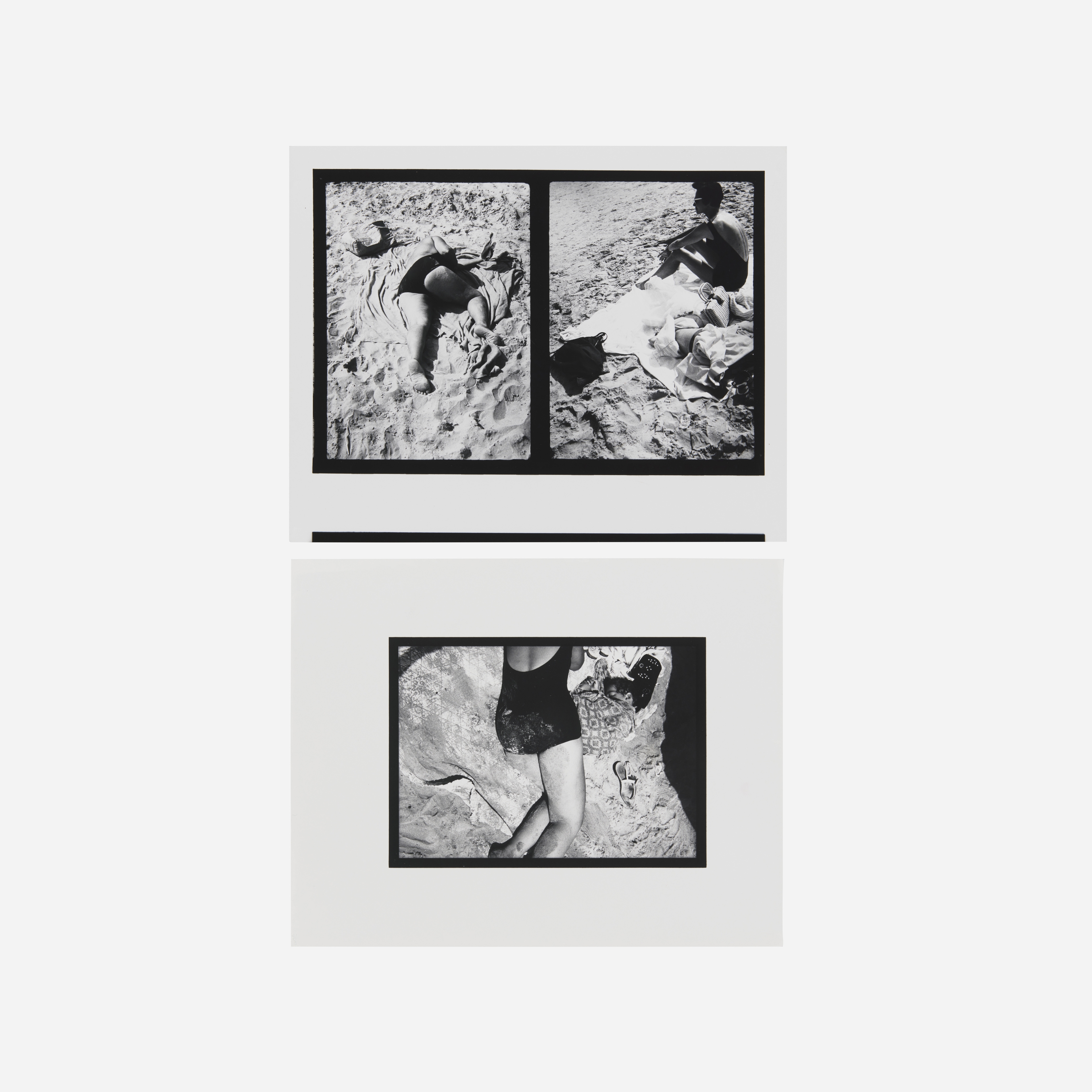 Artwork by Ray Metzker, Untitled (two works from the Sand Creatures series, Made of Gelatin Silver Print