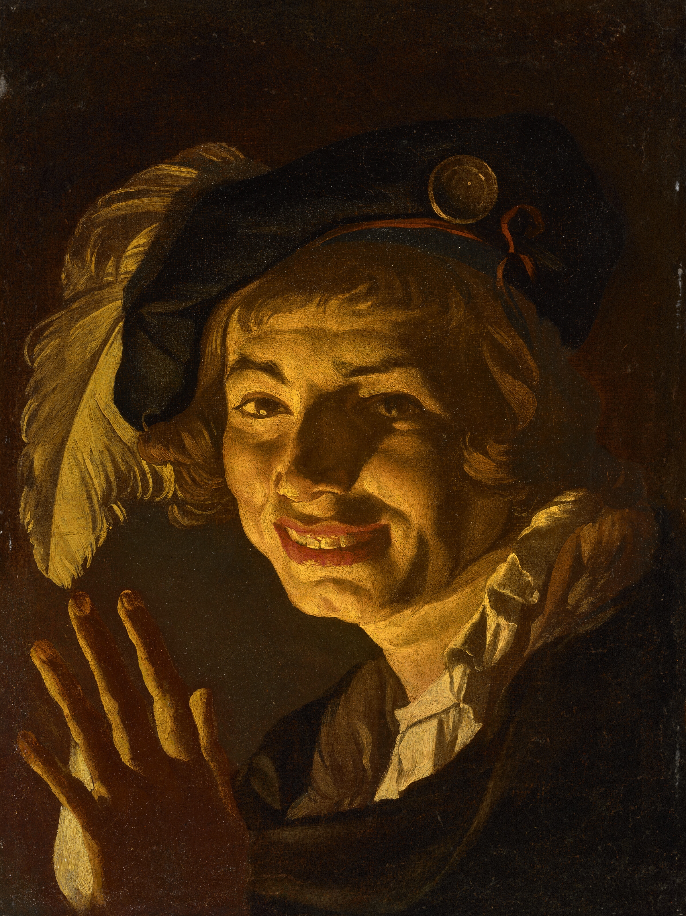 Matthias Stomer | Head of a laughing man (1599) | MutualArt