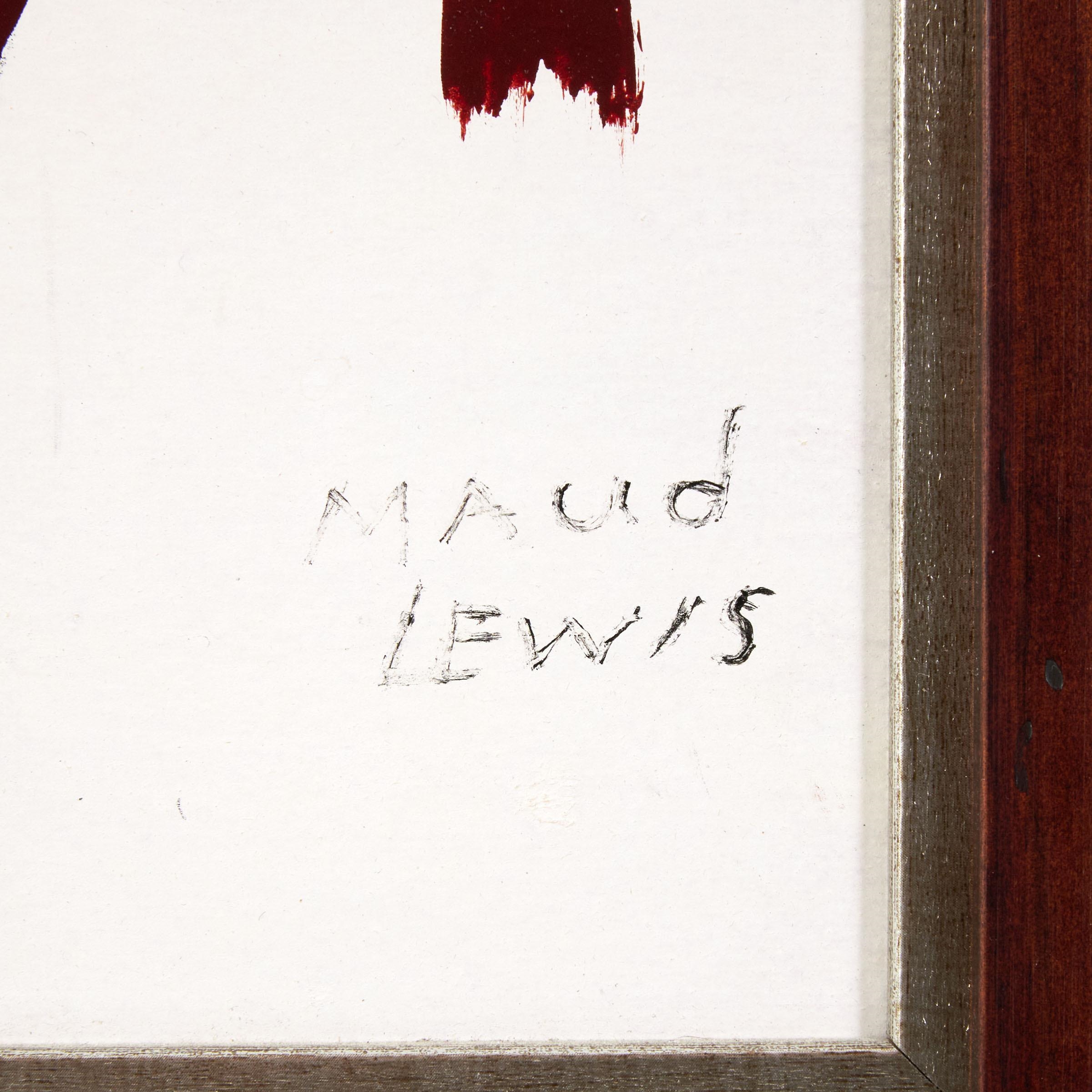 Maud Lewis | WINTER OXEN (1965) | MutualArt