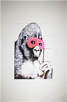 Banksy | Gorilla in a Pink Mask | MutualArt