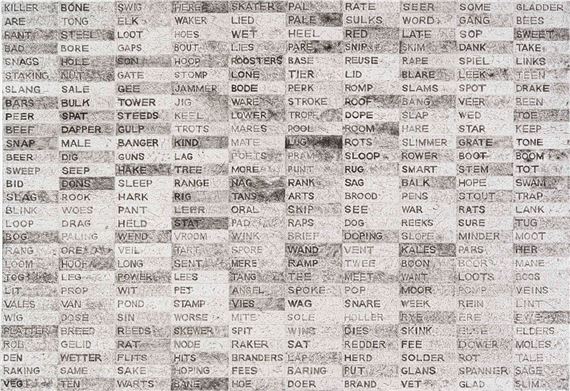 Word Woes by Willem Boshoff, 2014