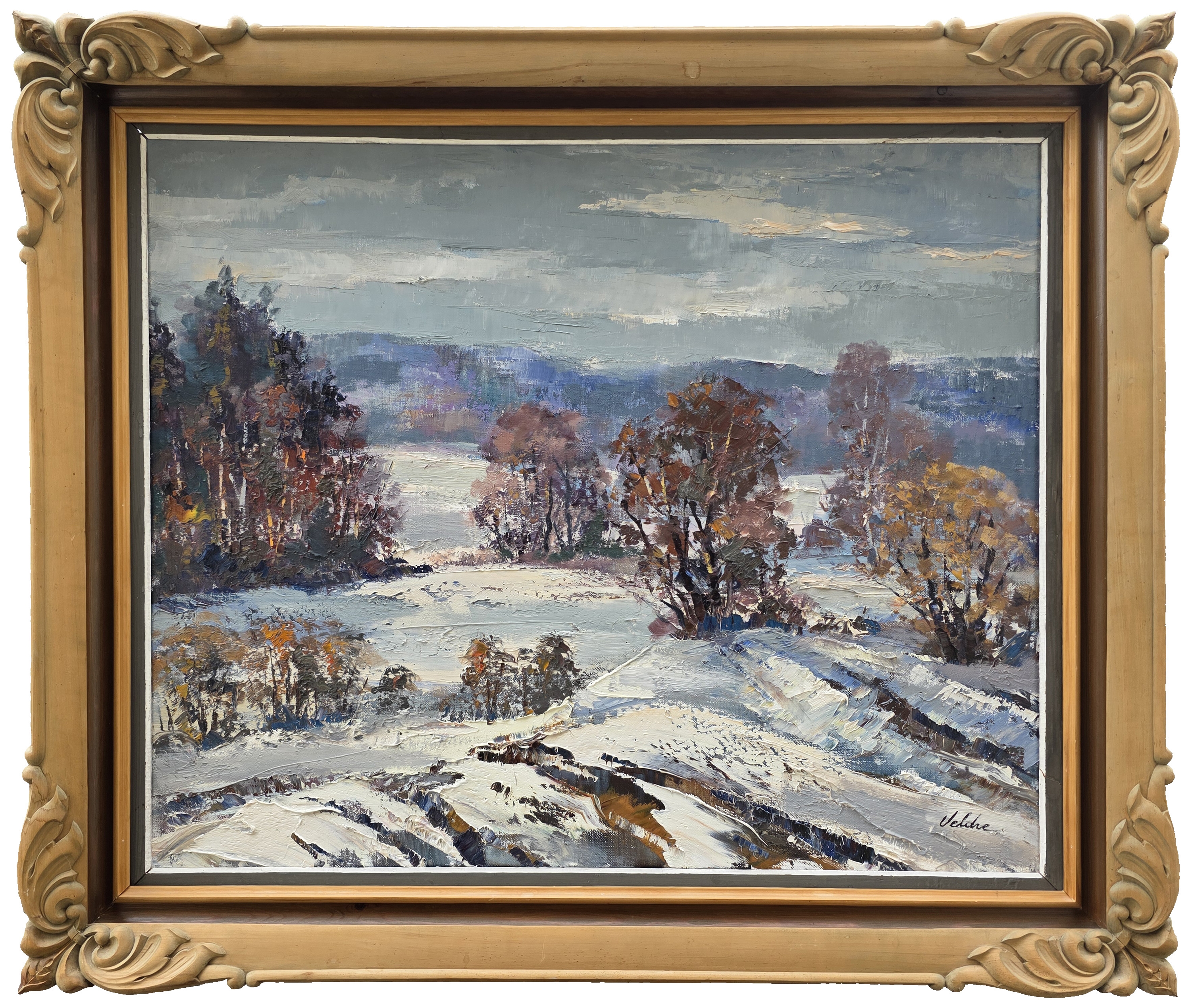 Artwork by Harijs Veldre, Ziema Kurzemē, Made of Oil On Canvas