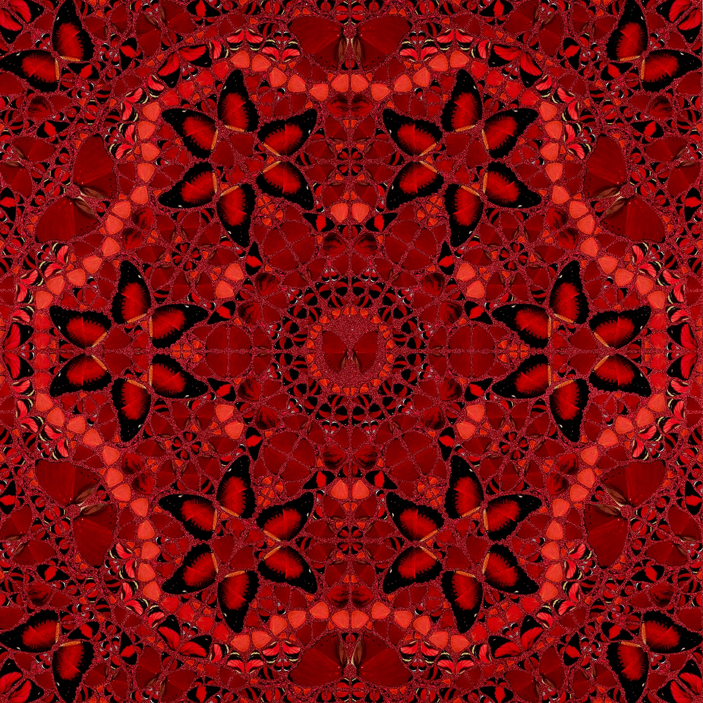 Artwork by Damien Hirst, The Empresses Wu Zetian H10-1, Made of Laminated Giclee Print On Aluminum Composite, Screen Printed With Glitter