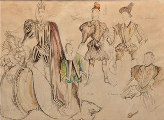 Theatre Costumes Designs, Hamlet, The Players