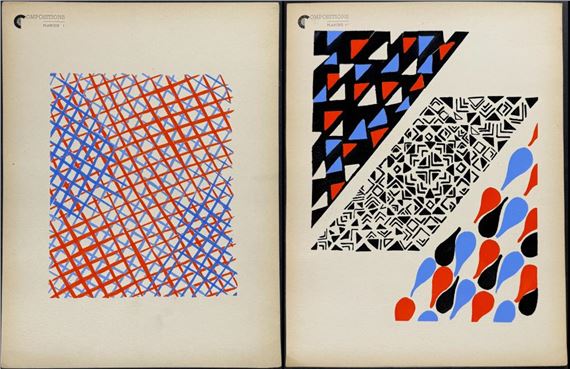 Pair of Art Pochoir Illustrations - Sonia Delaunay