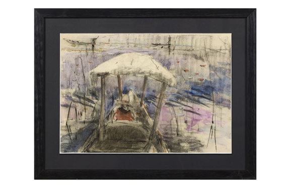 On a boat by Adrien Jean Le Mayeur de Merprés