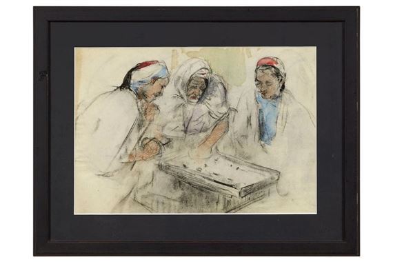 Three Arab men playing