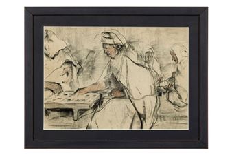 Four Arab men at play - Adrien Jean Le Mayeur de Merprés