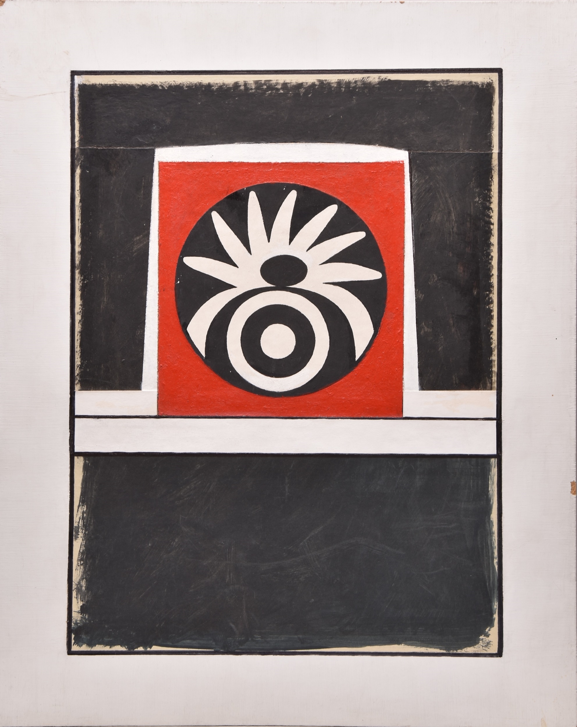 George Holt | Abstract composition in black, white and red (2000 ...