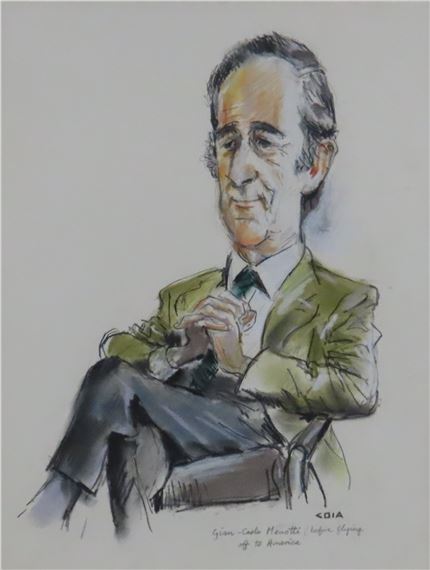 GIAN CARLO MENOTTI, BEFORE FLYING OFF TO AMERICA by Emilio Coia