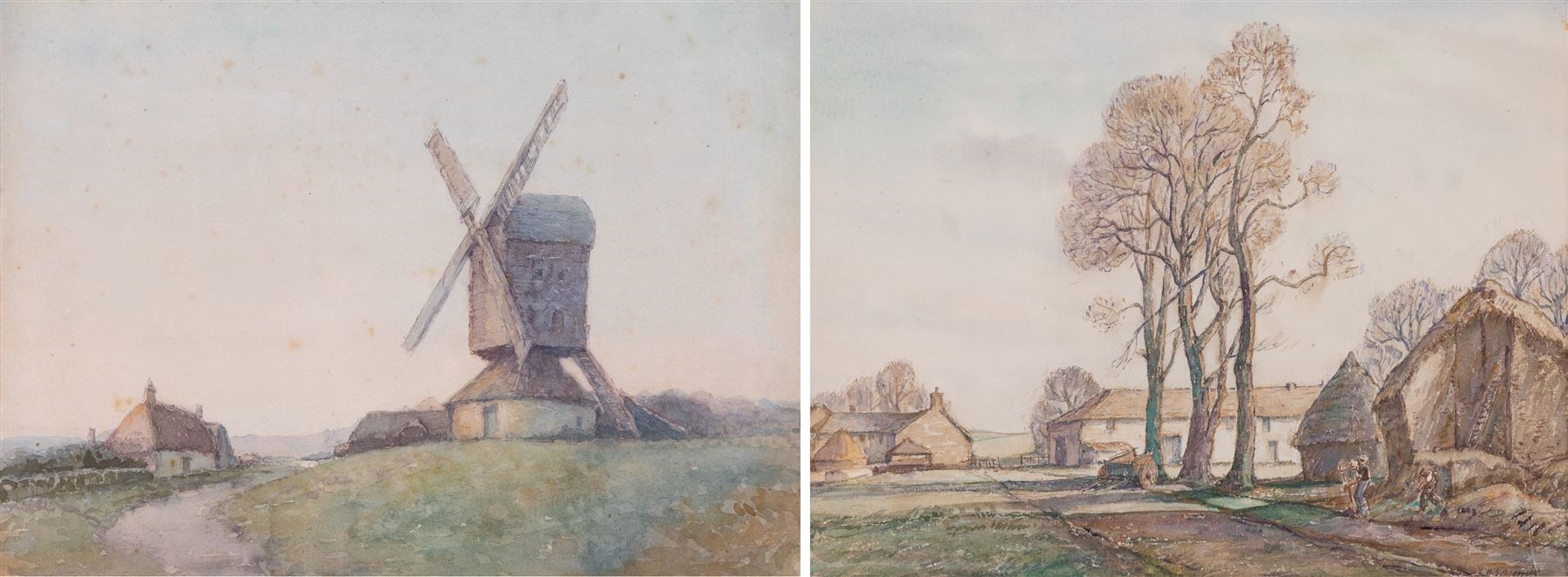 Henry Samuel Merritt | Farm and Windmill | MutualArt