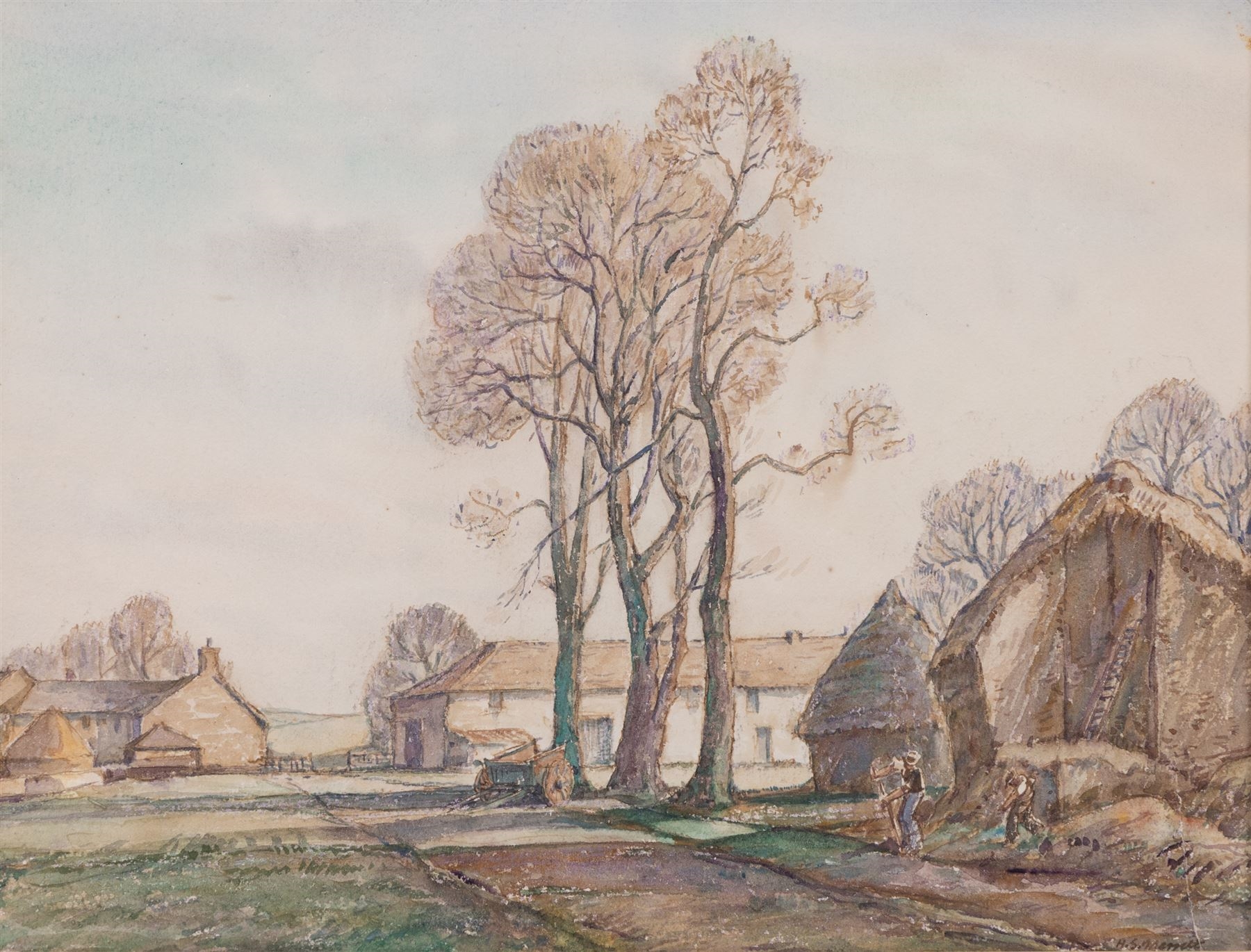 Henry Samuel Merritt | Farm and Windmill | MutualArt