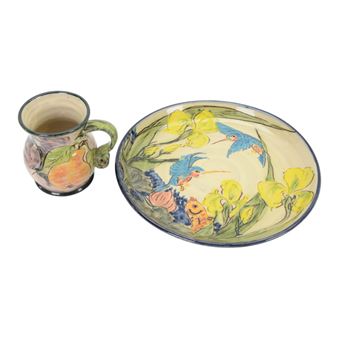 Dished plate and mug