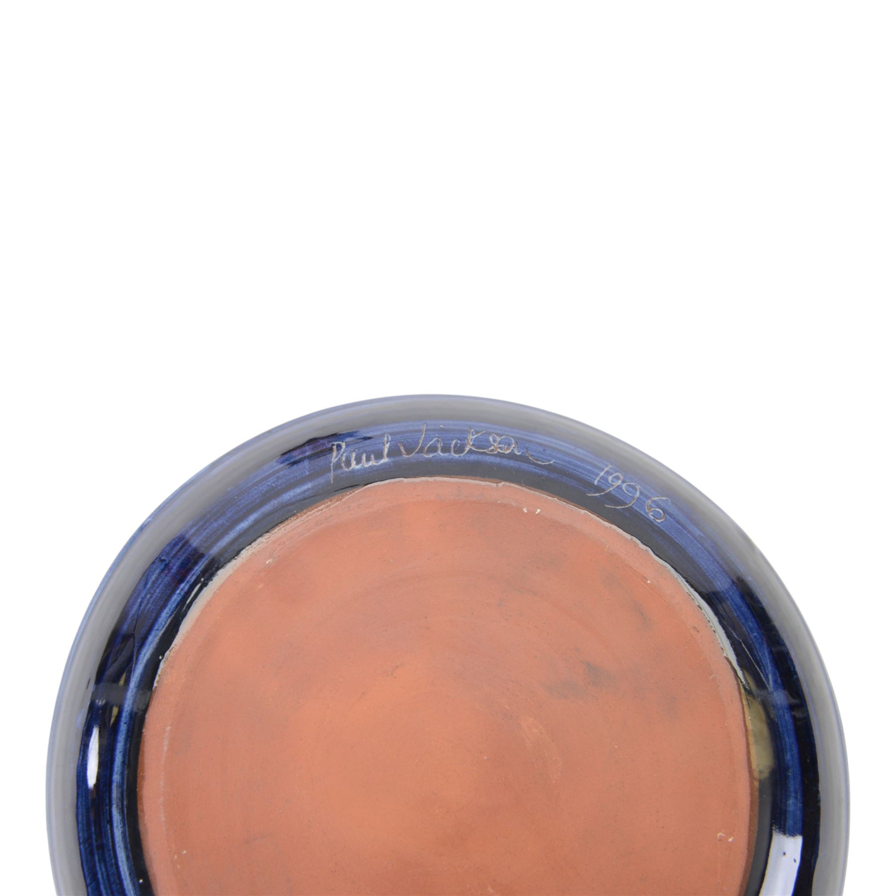 Artwork by Paul Jackson, Dished plate and mug, Made of Studio Pottery