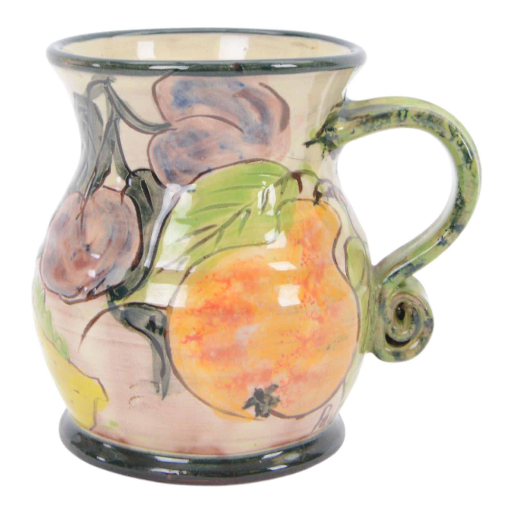 Artwork by Paul Jackson, Dished plate and mug, Made of Studio Pottery