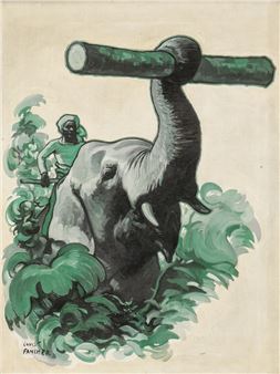 Illustration of Working Elephant