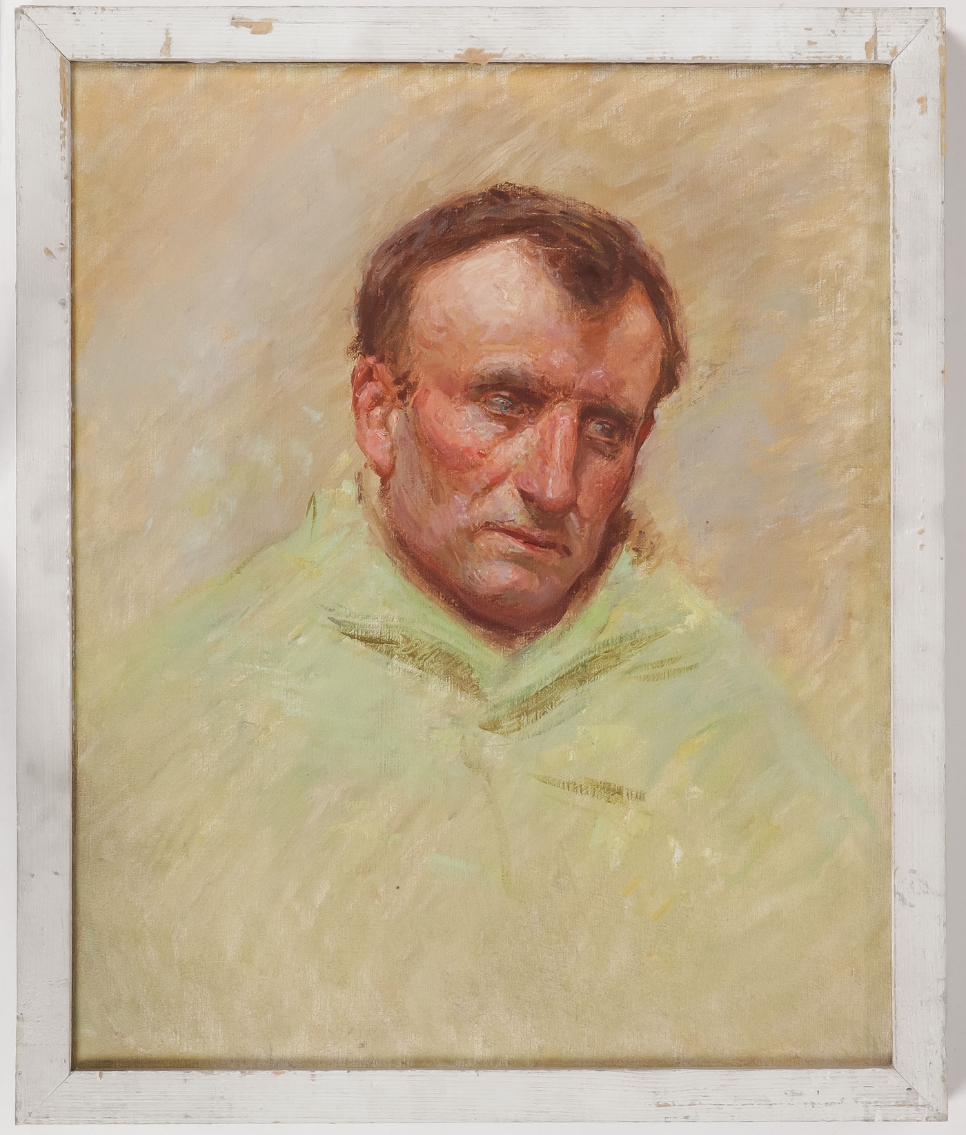 Artwork by Continental School, 19th Century, Portrait of a Ruddy-Faced Man, Made of Oil On Canvas