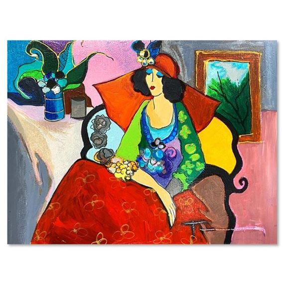 絵画 Tarkay red hat Itzchak Tarkay | Red Hat | MutualArt