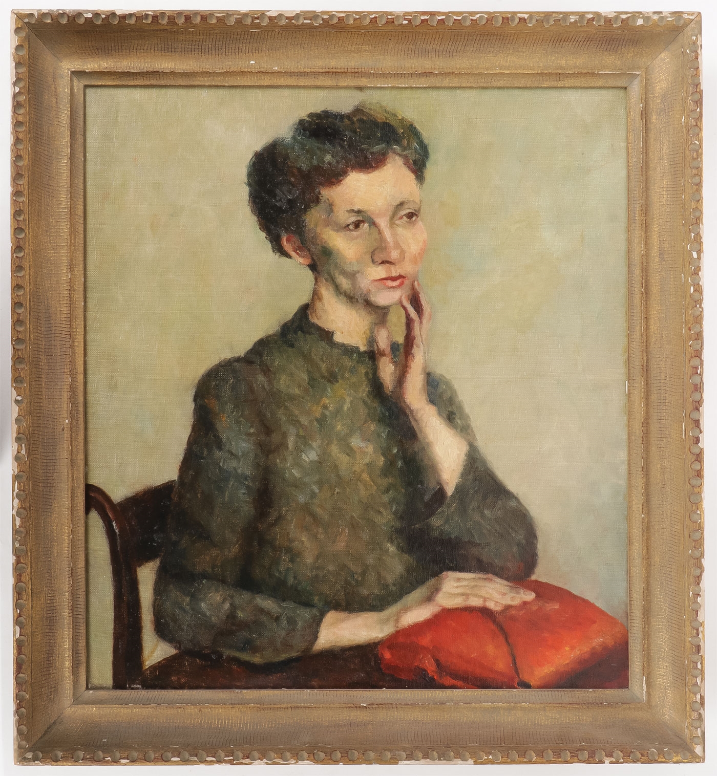Raphael Soyer | Portrait of a Woman with her Hand Held to her Chin ...