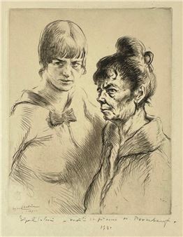 Two Women - Edgar Chahine