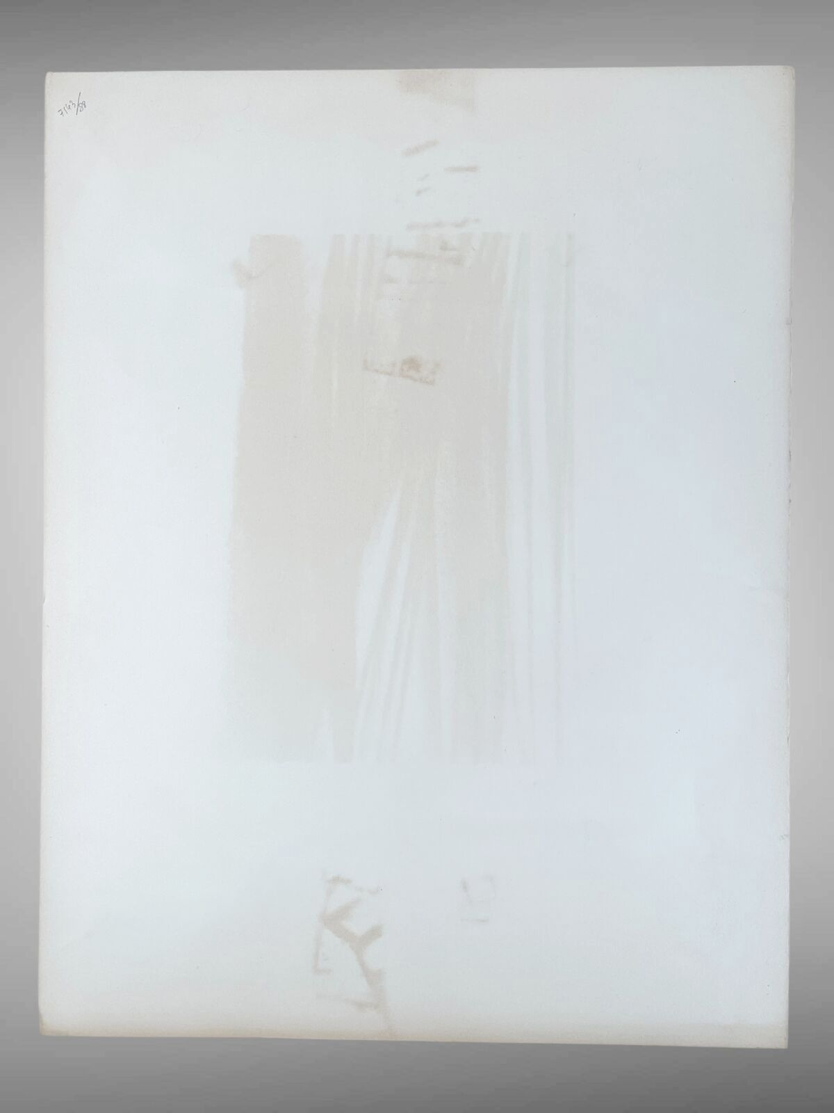 Artwork by Hans Hartung, Composition for "Poetry is contagious, Made of Photo-Autograph On Zinc