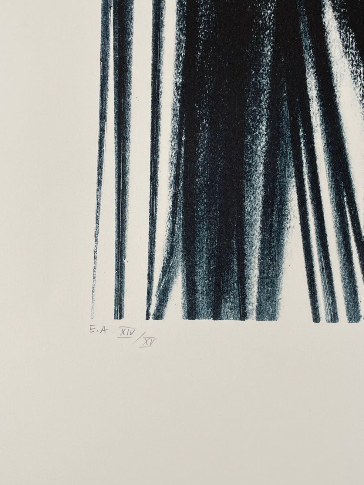 Artwork by Hans Hartung, Composition for "Poetry is contagious, Made of Photo-Autograph On Zinc