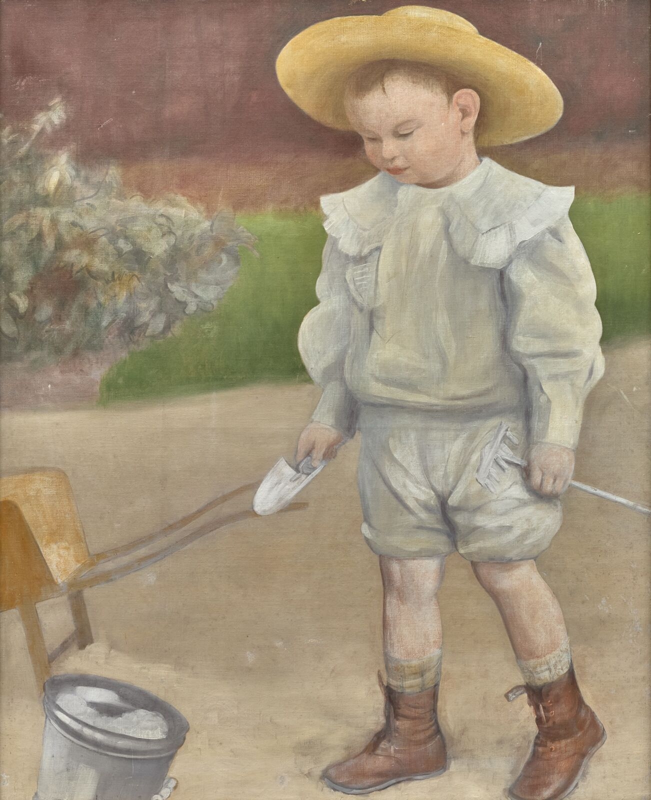 Artwork by Ernest Rouart, The little gardener (Julien Rouart as a child, Made of Oil On Canvas