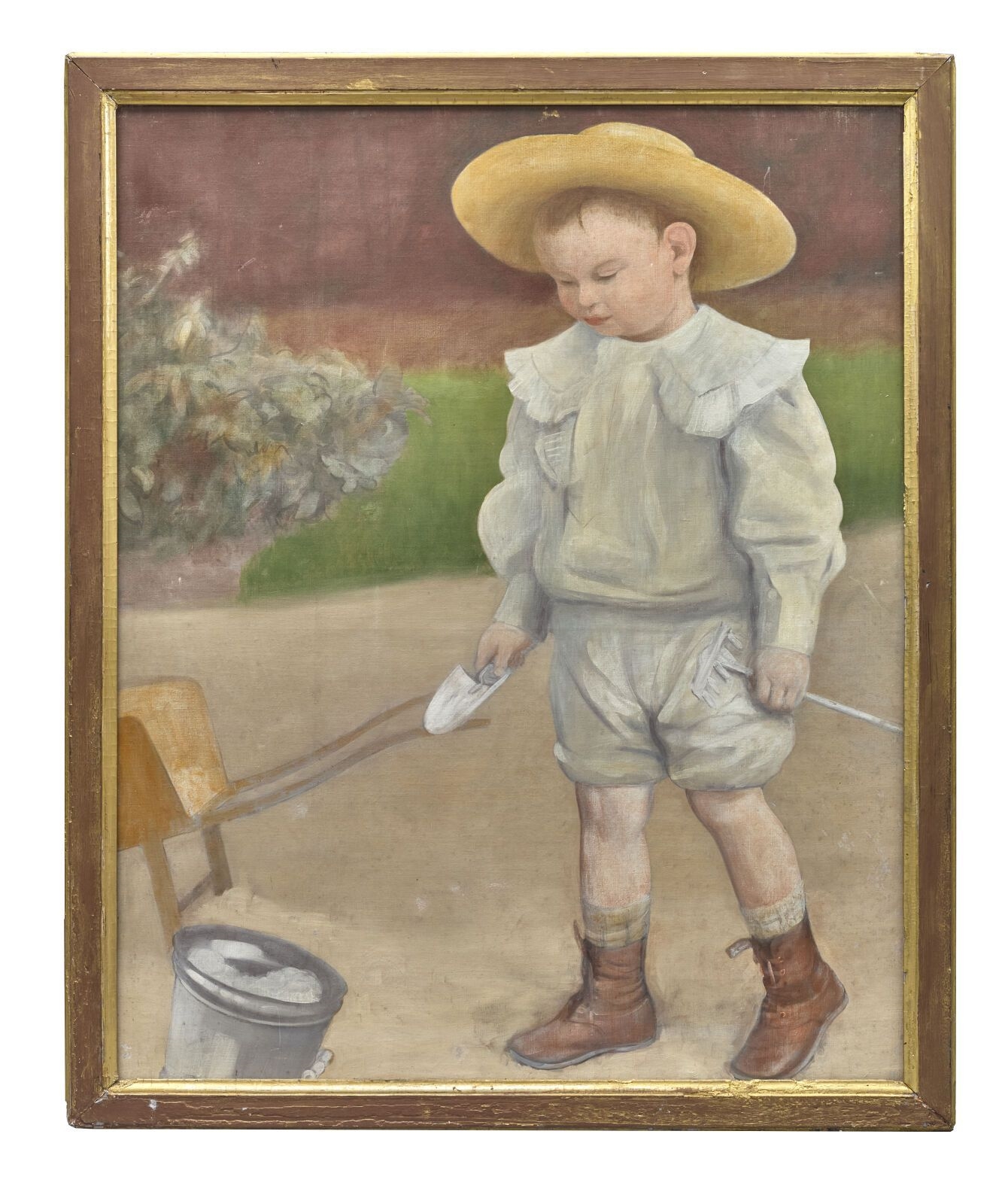Artwork by Ernest Rouart, The little gardener (Julien Rouart as a child, Made of Oil On Canvas