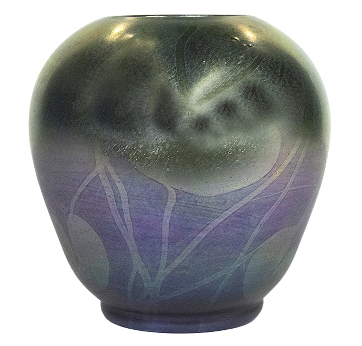 Artwork by Louis Comfort Tiffany, An early Tiffany Studios Favrile iridescent glass vase, Made of Favrile Iridescent Glass
