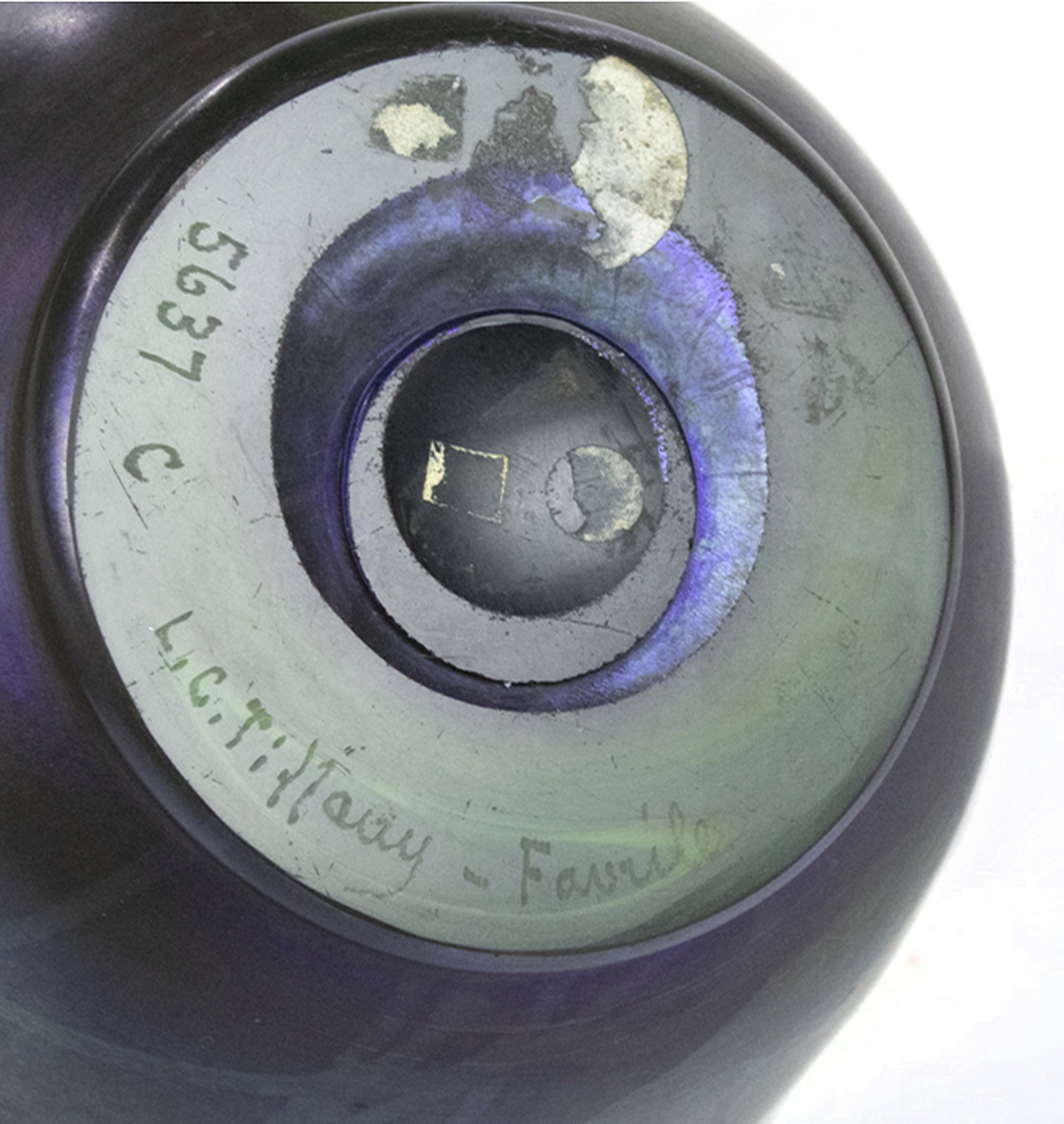 Artwork by Louis Comfort Tiffany, An early Tiffany Studios Favrile iridescent glass vase, Made of Favrile Iridescent Glass