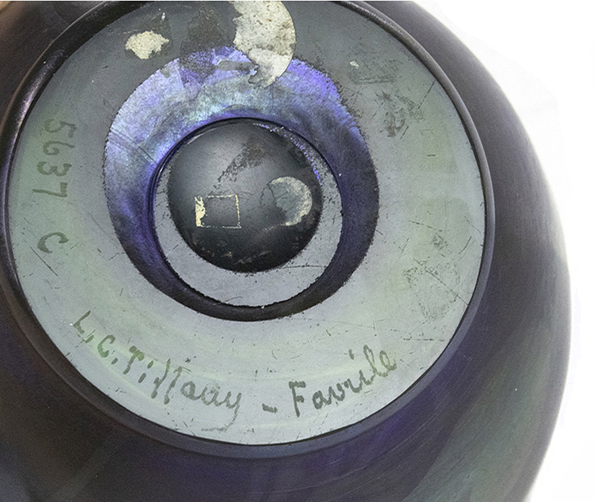 Artwork by Louis Comfort Tiffany, An early Tiffany Studios Favrile iridescent glass vase, Made of Favrile Iridescent Glass