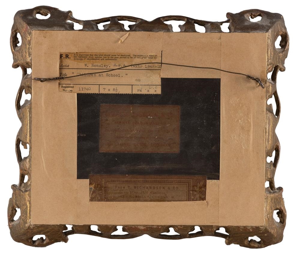 Artwork by William Hemsley, Children at School, Made of Oil On Board