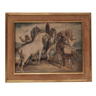 Le Marché Aux Ahevaux: Cinq Chevaux Au Piquet