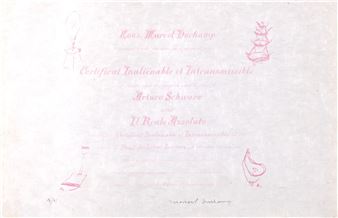 Certificat de Lecture - Marcel Duchamp