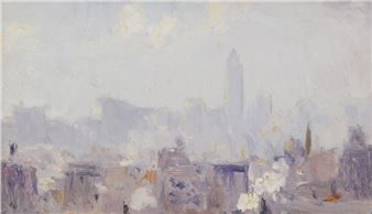 New York City: Manhattan Viewed in Early Morning Haze