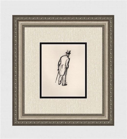 Etude de Ludovic Halevy avec canne de dos - Edgar Degas