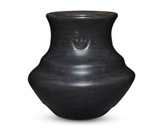 A blackware pottery jar