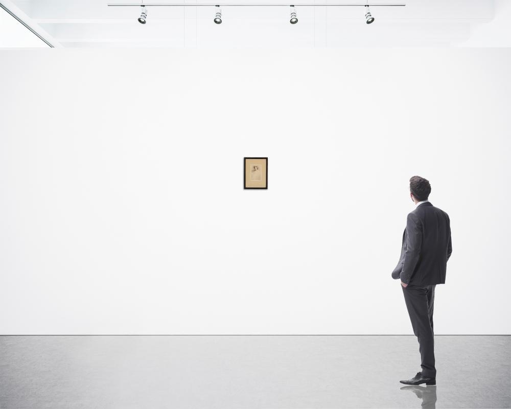 Artwork by James Abbott McNeill Whistler, Whistler with the White Lock, Made of Etching And Drypoint On Off-White Laid Paper Without Watermark