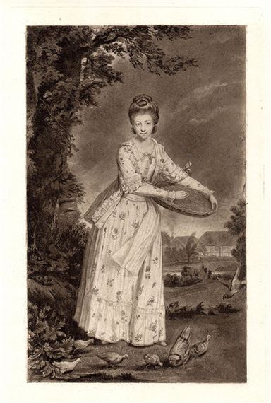 Mrs. Pelham Feeding Chickens - Sir Joshua Reynolds