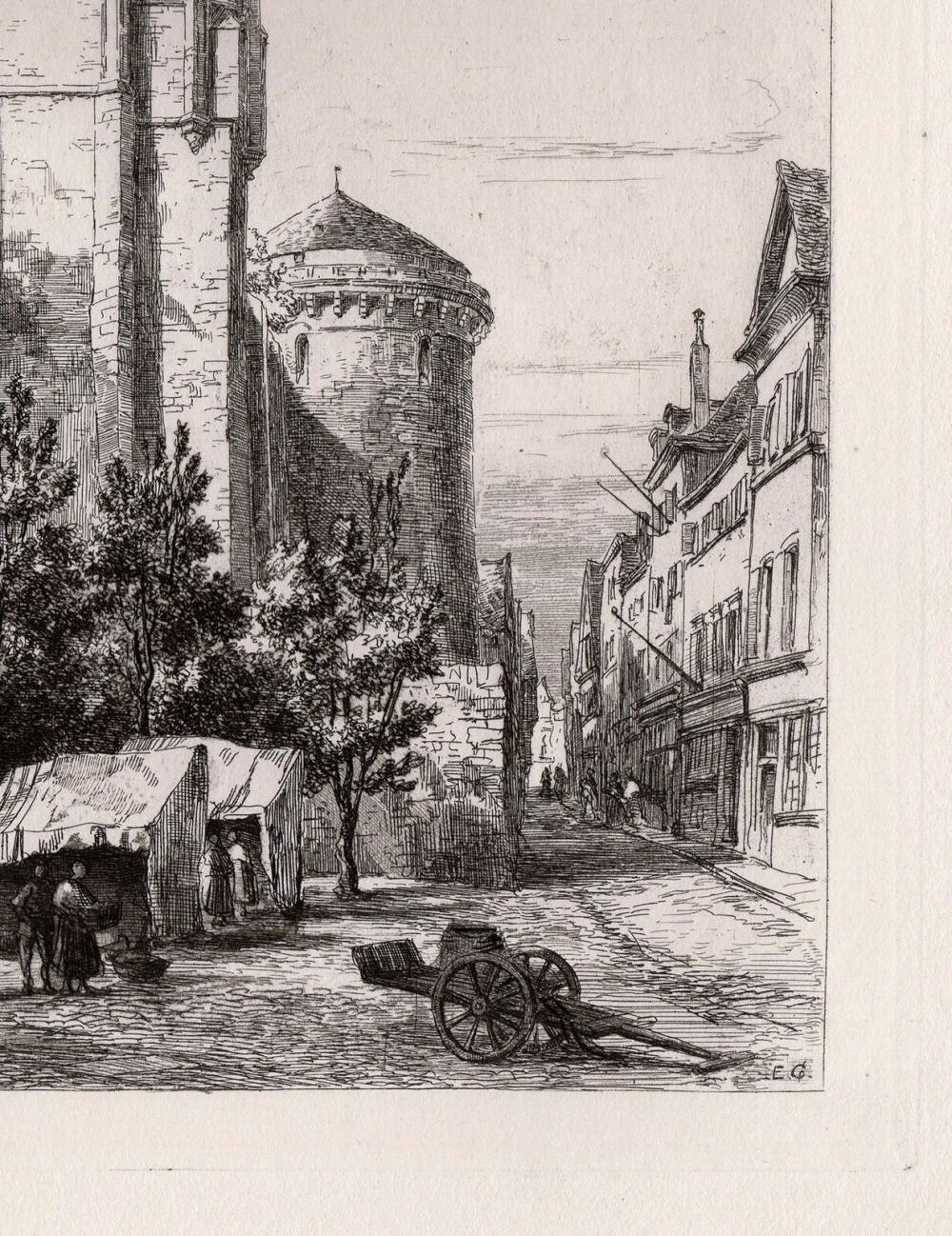 Artwork by Ernest George, Amboise, Made of Hand Pulled Copper Plate Etching On Laid Paper