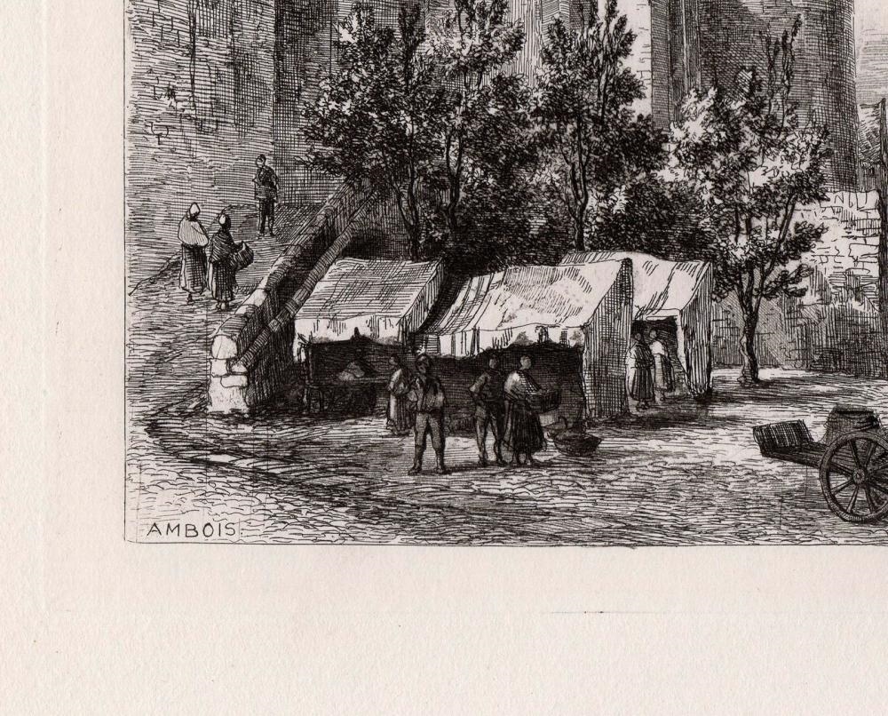 Artwork by Ernest George, Amboise, Made of Hand Pulled Copper Plate Etching On Laid Paper