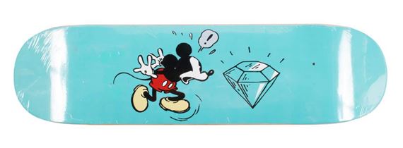 KEITH HARING AND DIAMOND SUPPLY CO SKATEBOARD DECK - Keith Haring