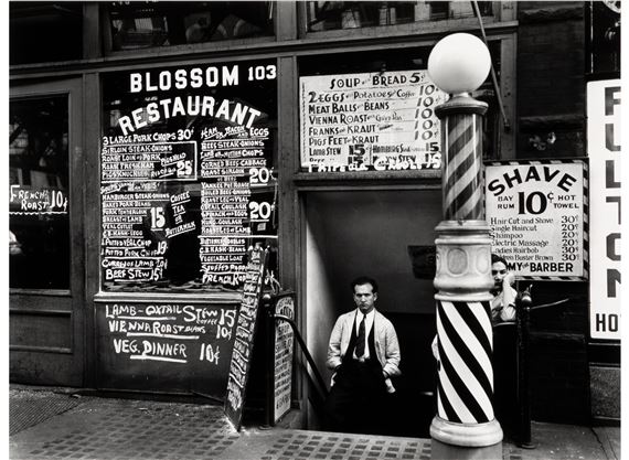 Blossom Restaurant, 103 Bowery Between Grand and Hester Streets, October 24 - Berenice Abbott
