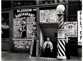 Blossom Restaurant, 103 Bowery Between Grand and Hester Streets, October 24 - Berenice Abbott