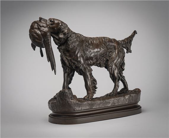 Setter With Pheasant - Jules Moigniez