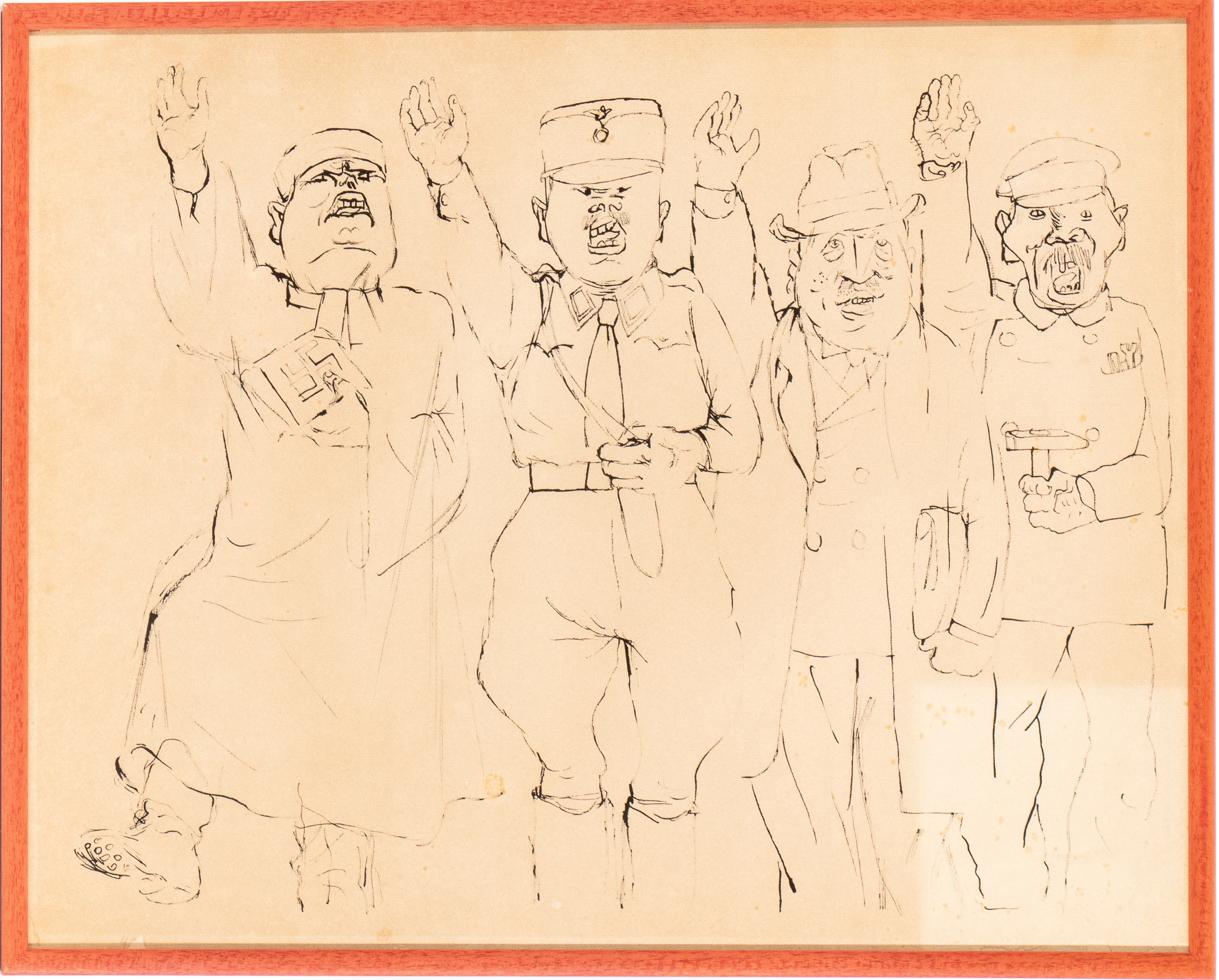 Artwork by George Grosz, Einer für alle, alle für einen, Made of Ink On Paper