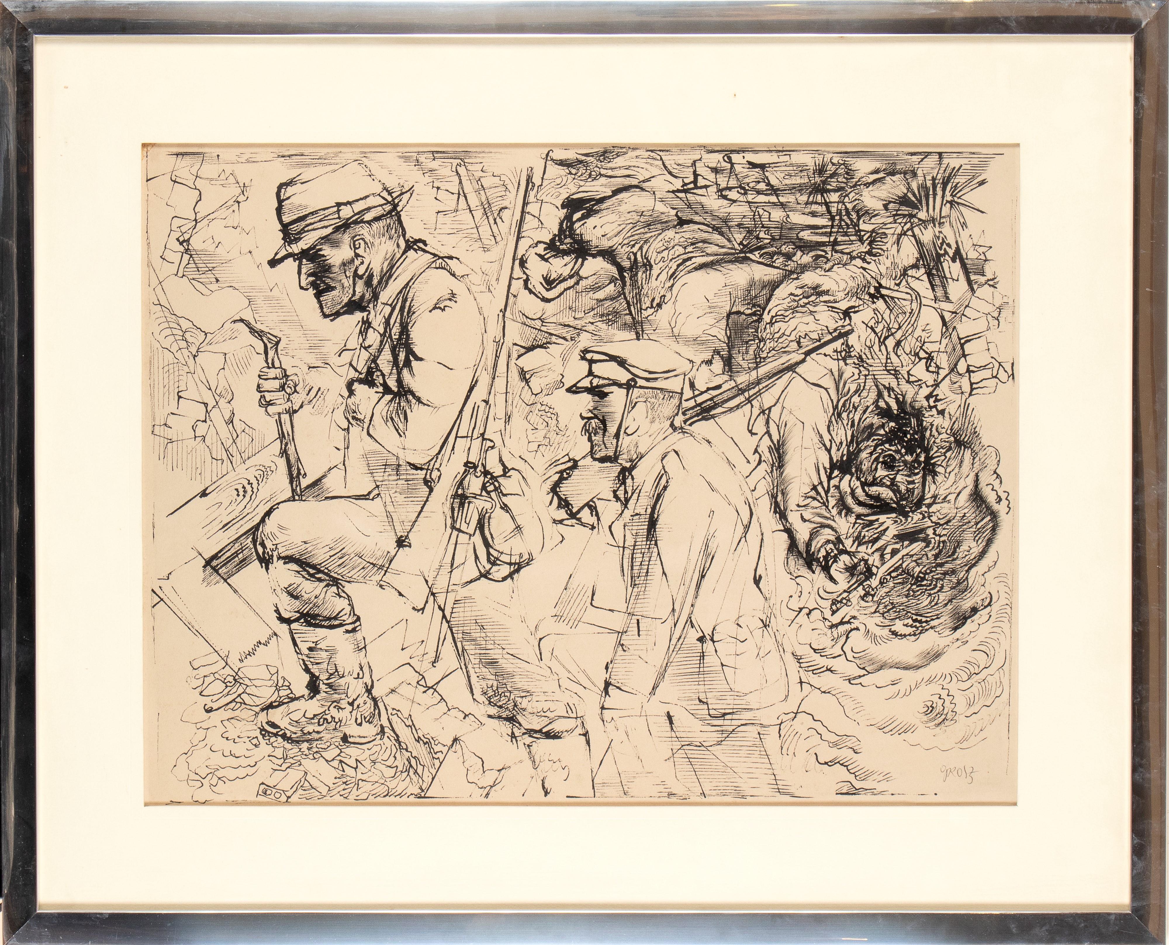 Artwork by George Grosz, Spanish civil war, Made of Pen And Ink On Paper